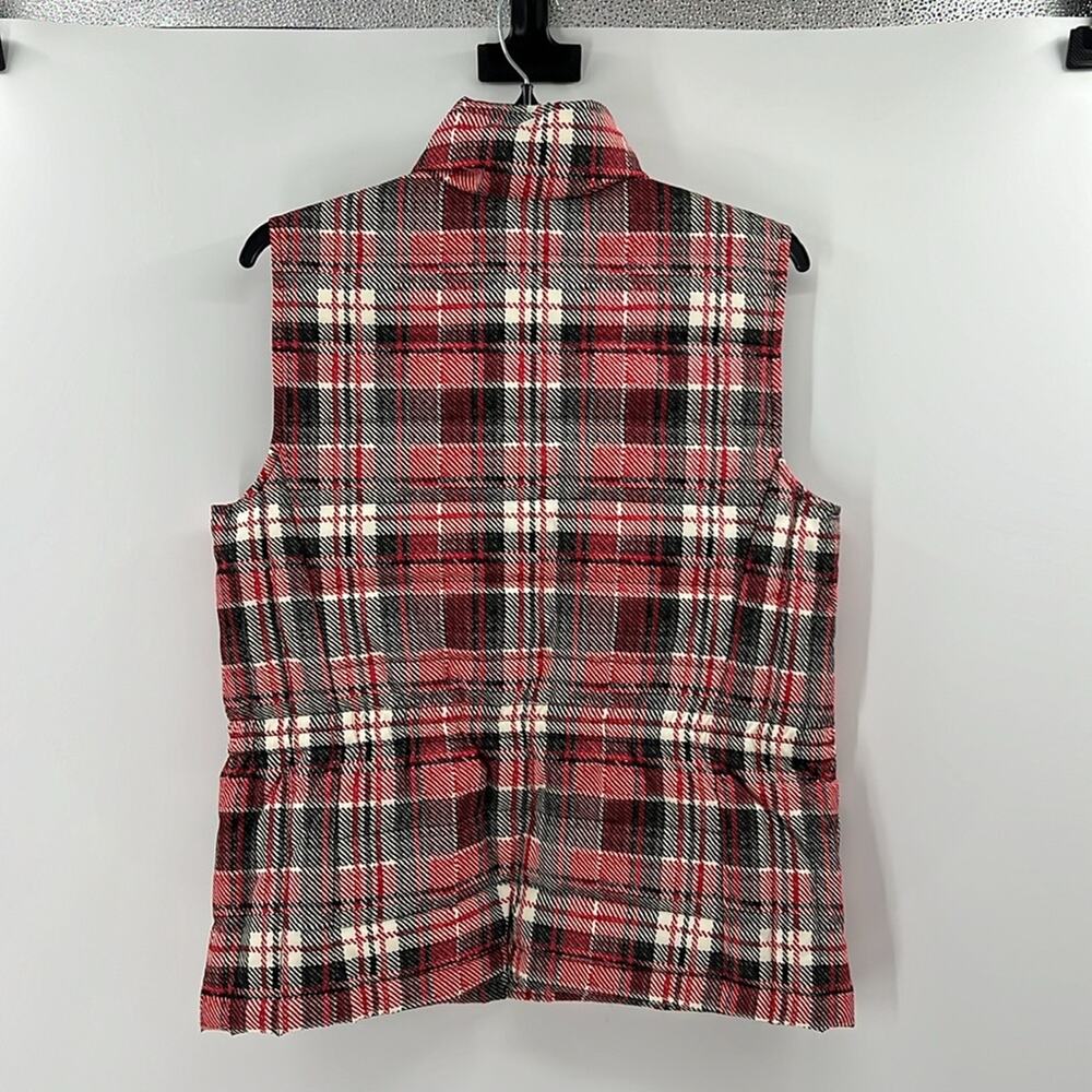 Talbots Women's Down Puffer Vest - Red Plaid - Small - Picture 6 of 6